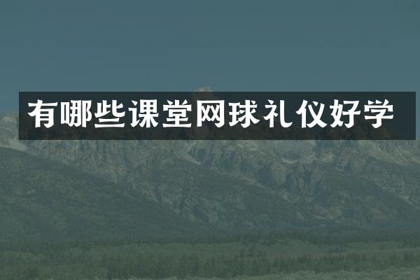 有哪些课堂网球礼仪好学