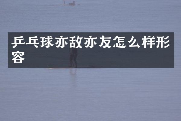 乒乓球亦敌亦友怎么样形容