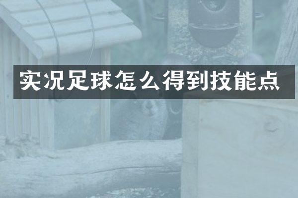 实况足球怎么得到技能点