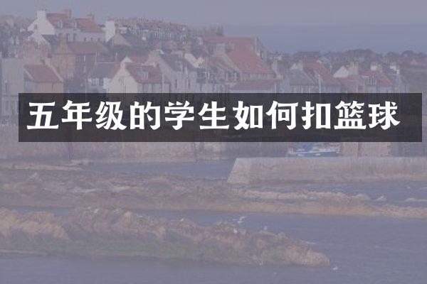 五年级的学生如何扣篮球