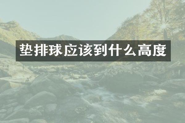 垫排球应该到什么高度