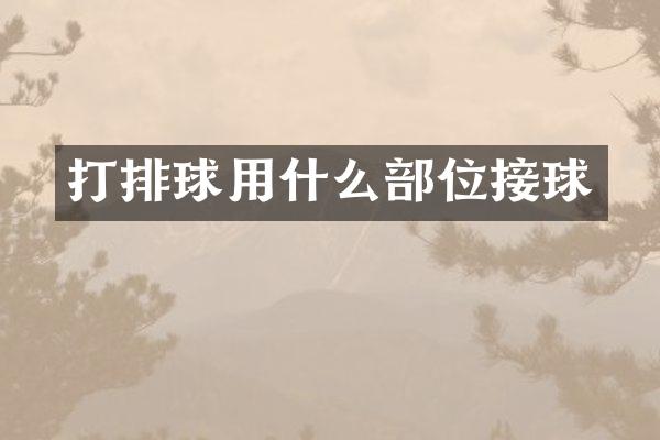 打排球用什么部位接球