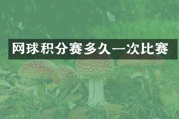 网球积分赛多久一次比赛