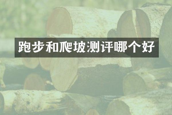 跑步和爬坡测评哪个好