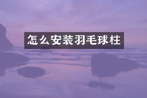 怎么安装羽毛球柱