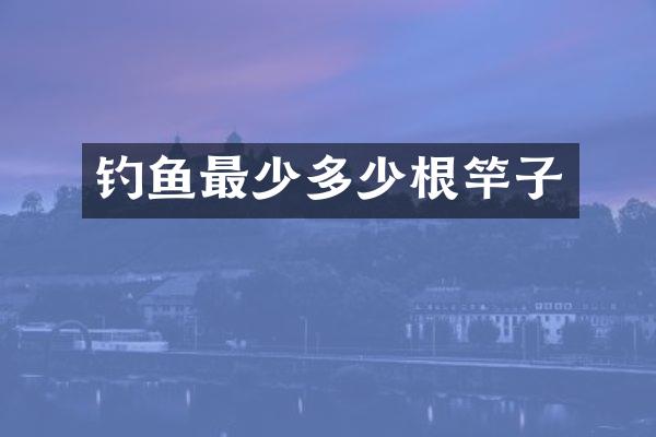 钓鱼最少多少根竿子