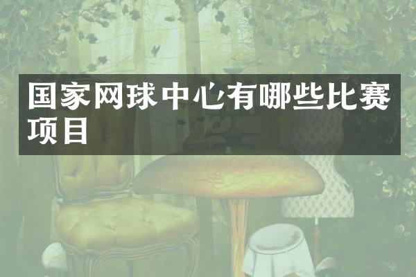 国家网球中心有哪些比赛项目