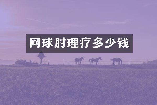 网球肘理疗多少钱