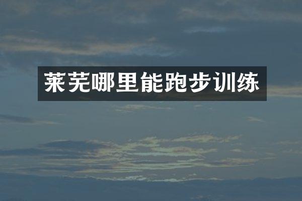 莱芜哪里能跑步训练