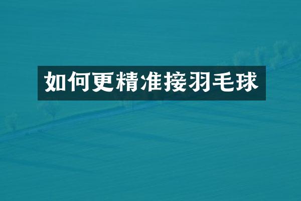 如何更精准接羽毛球