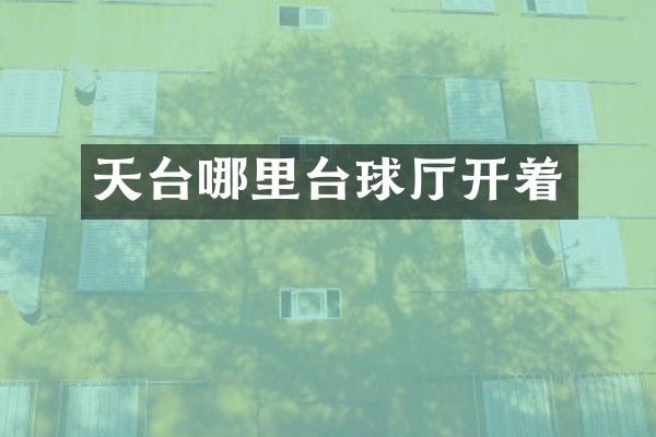 天台哪里台球厅开着