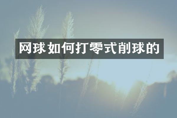 网球如何打零式削球的