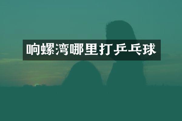 响螺湾哪里打乒乓球