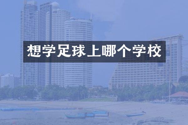 想学足球上哪个学校
