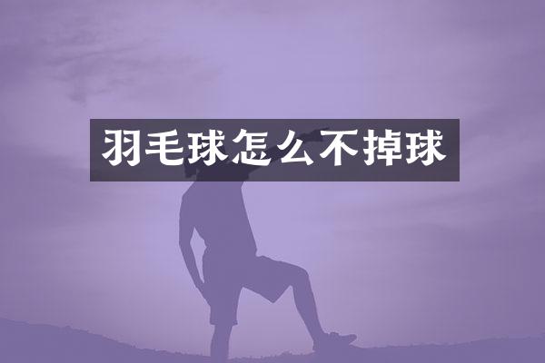 羽毛球怎么不掉球