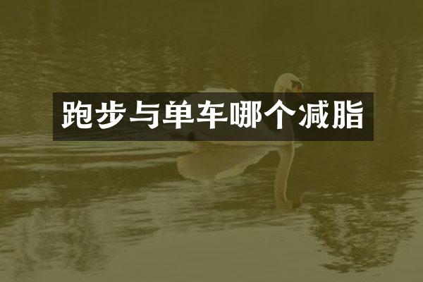跑步与单车哪个减脂