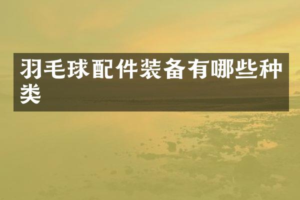 羽毛球配件装备有哪些种类