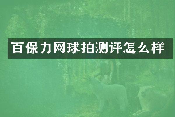 百保力网球拍测评怎么样