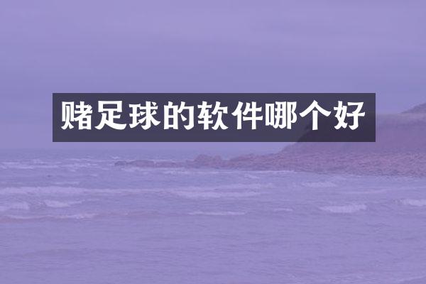赌足球的软件哪个好