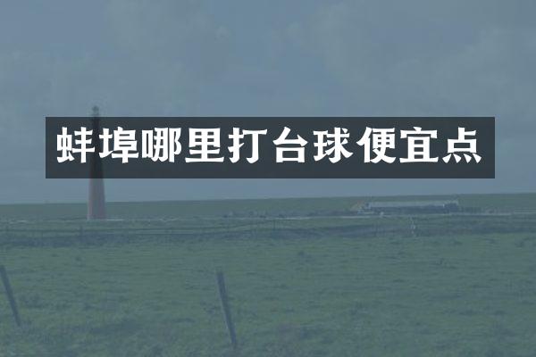 蚌埠哪里打台球便宜点
