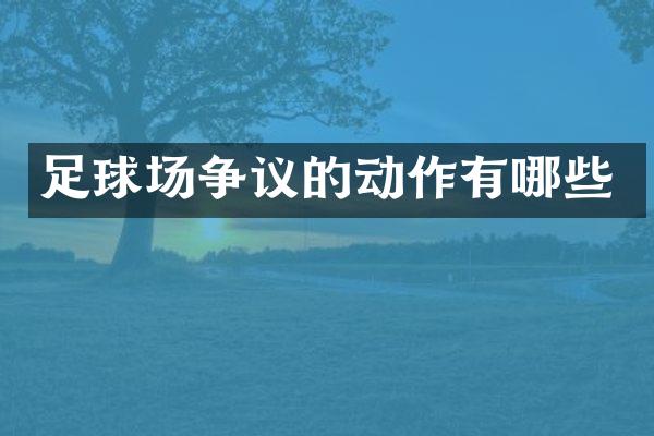 足球场争议的动作有哪些