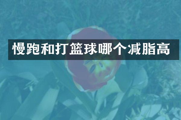 慢跑和打篮球哪个减脂高
