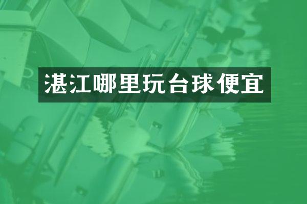 湛江哪里玩台球便宜