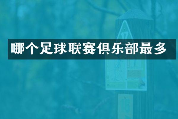 哪个足球联赛俱乐部最多