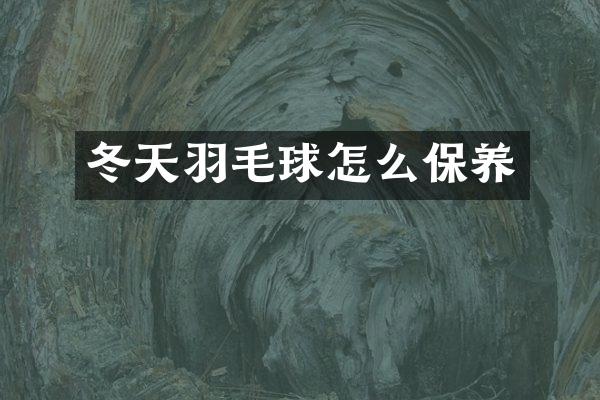 冬天羽毛球怎么保养
