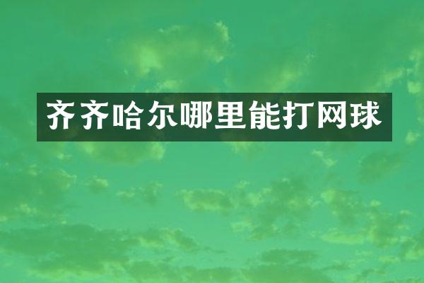 齐齐哈尔哪里能打网球