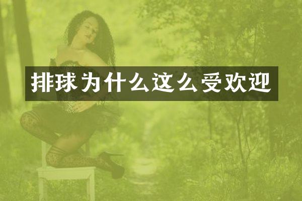 排球为什么这么受欢迎