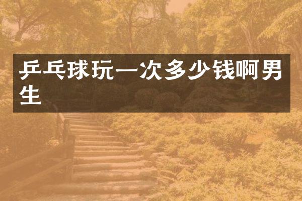 乒乓球玩一次多少钱啊男生