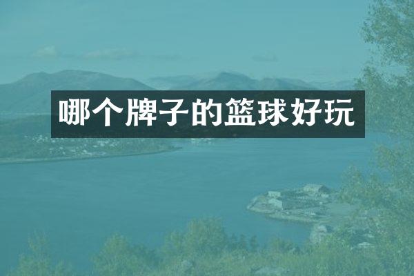 哪个牌子的篮球好玩