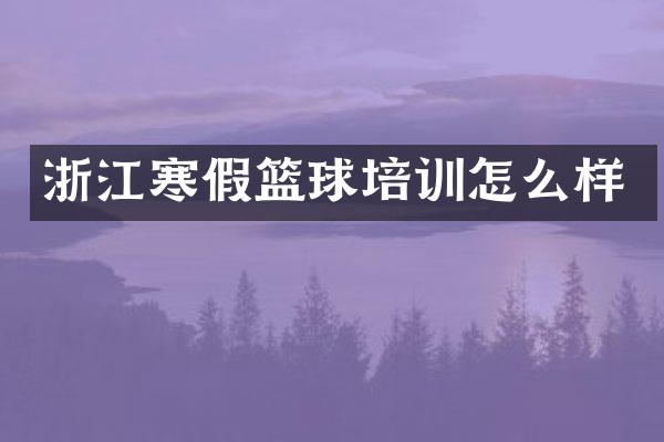 浙江寒假篮球培训怎么样
