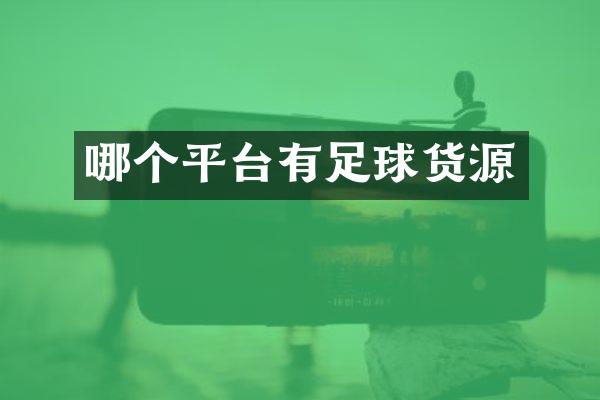 哪个平台有足球货源
