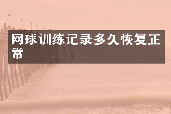 网球训练记录多久恢复正常
