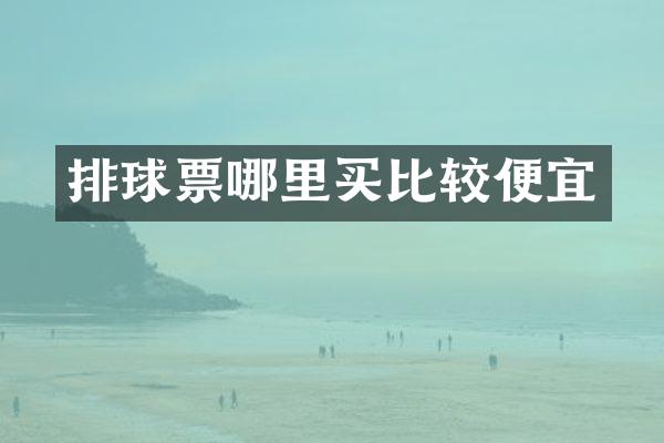 排球票哪里买比较便宜