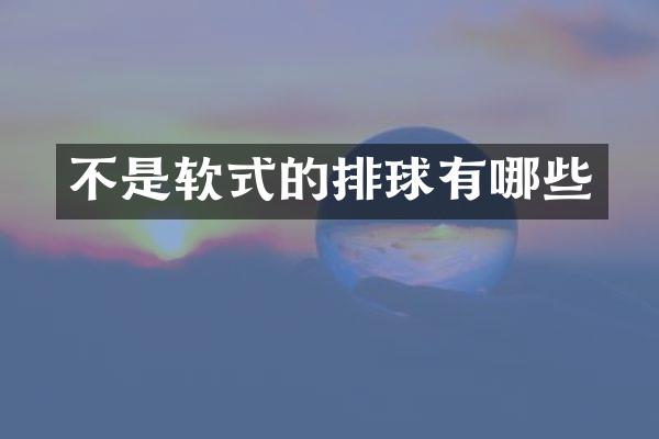 不是软式的排球有哪些