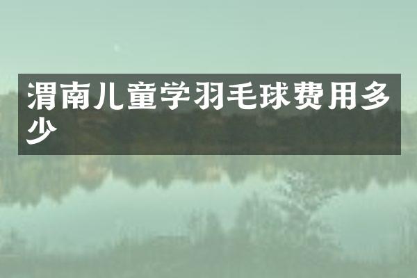 渭南儿童学羽毛球费用多少