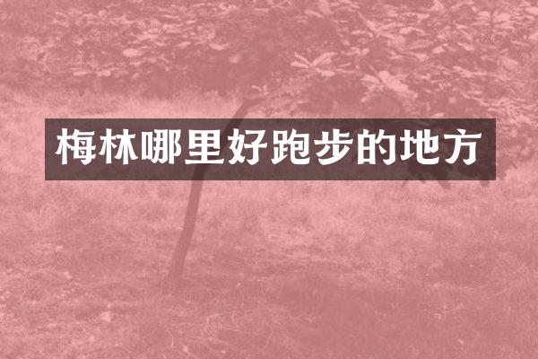 梅林哪里好跑步的地方