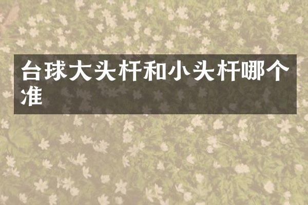 台球大头杆和小头杆哪个准