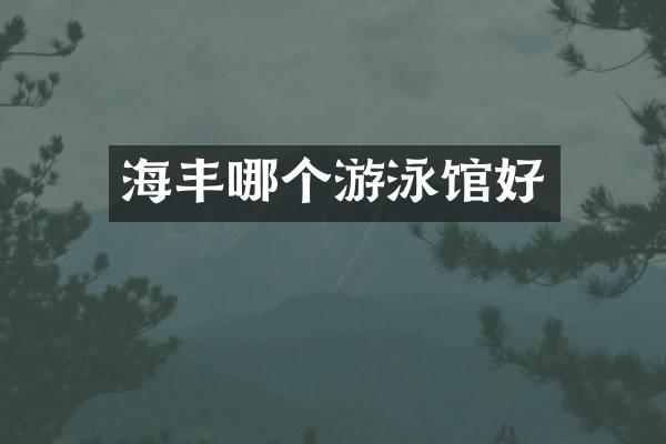 海丰哪个游泳馆好