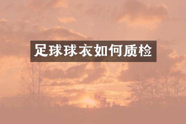 足球球衣如何质检