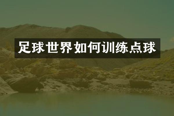 足球世界如何训练点球