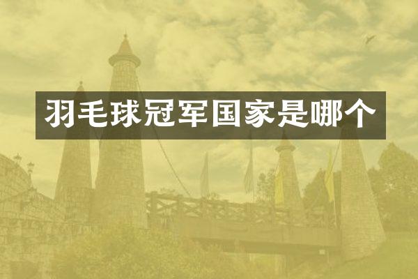 羽毛球冠军国家是哪个