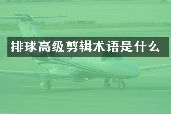 排球高级剪辑术语是什么