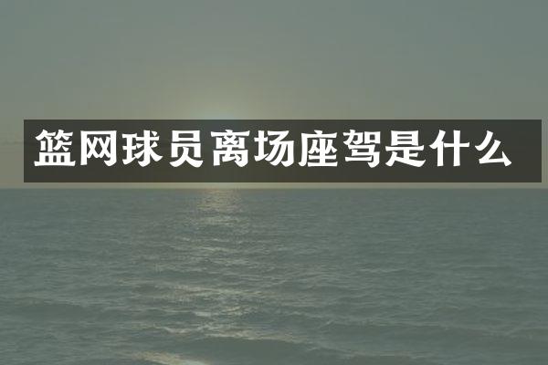 篮网球员离场座驾是什么