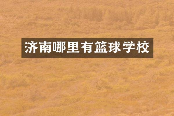 济南哪里有篮球学校