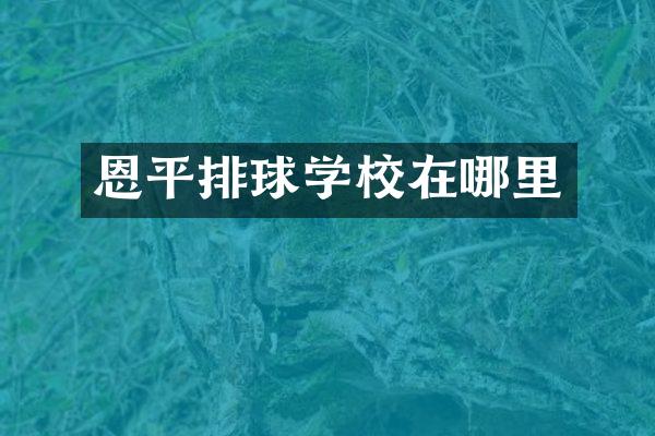 恩平排球学校在哪里