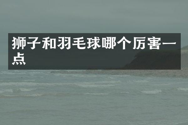 狮子和羽毛球哪个厉害一点